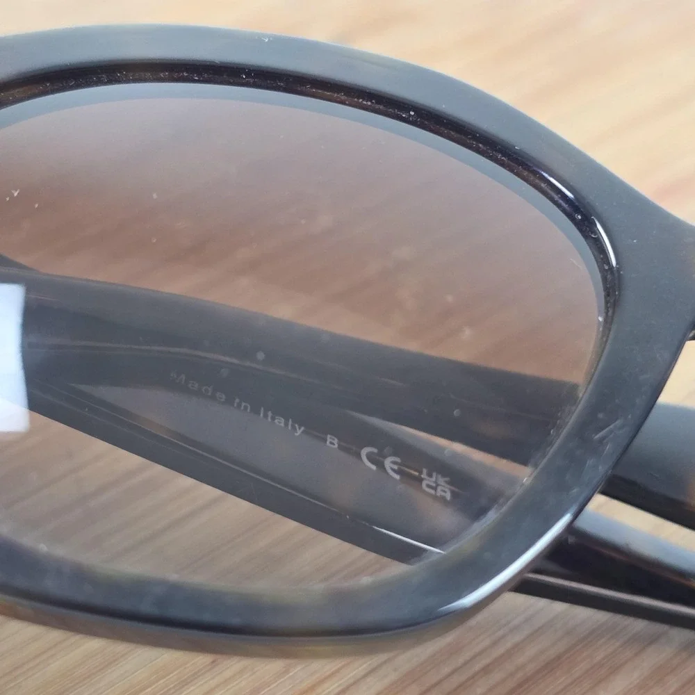 Prada SPR 16V Sunglasses Womens Brown Tortoise Brown Butterfly Tinted Italy - Picture 14 of 16